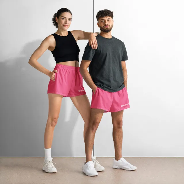 echelon-short-sport-rose-stretch-poches-taille-m image 1