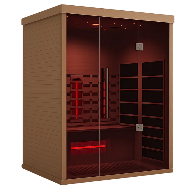 echelon-sauna-infrarouge-4-personnes-verre-tremp-wifi image 1