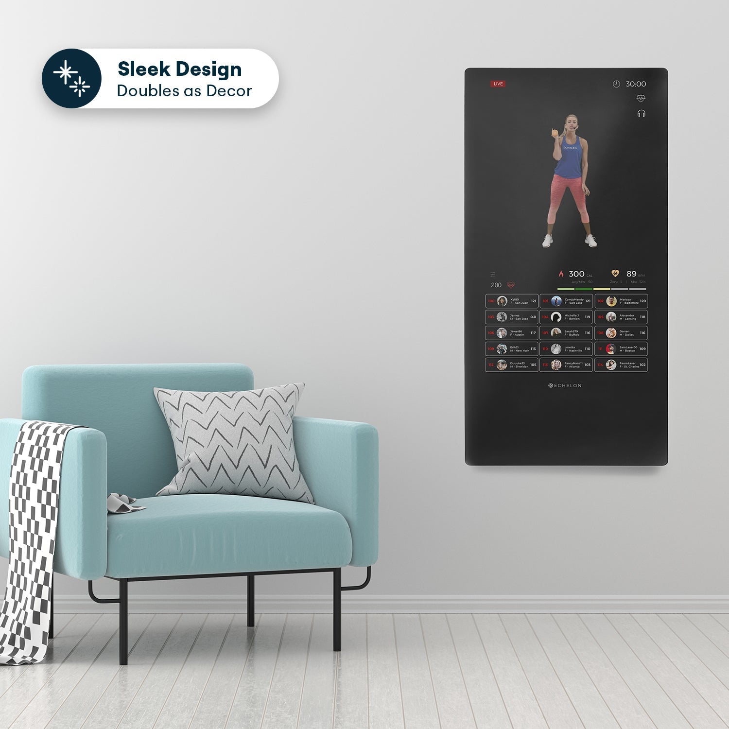 echelon-reflect-50-se-miroir-fitness-connect-50-maison image 4