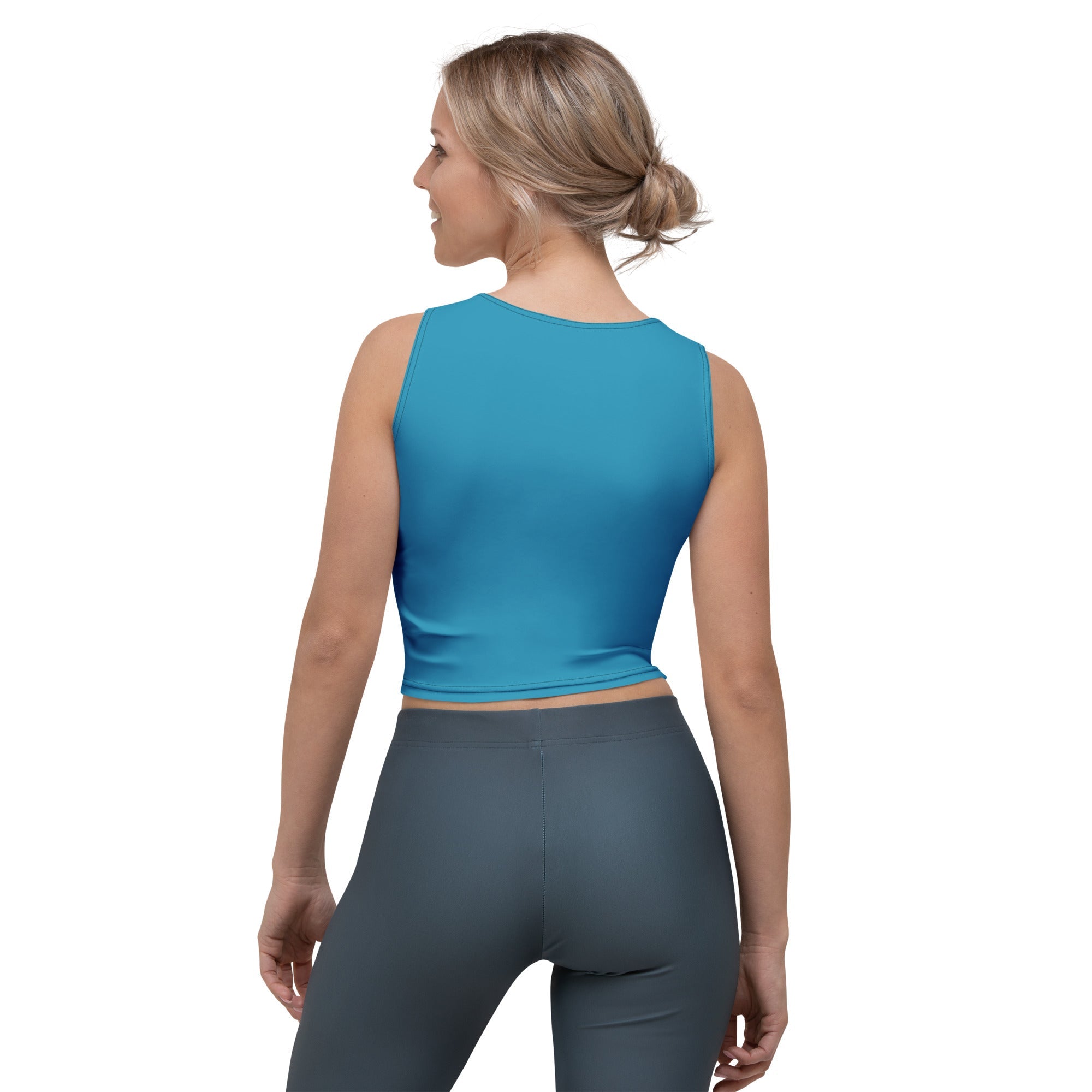 echelon-blue-crop-top-sport-bleu-femme-stretch-taille-m image 2