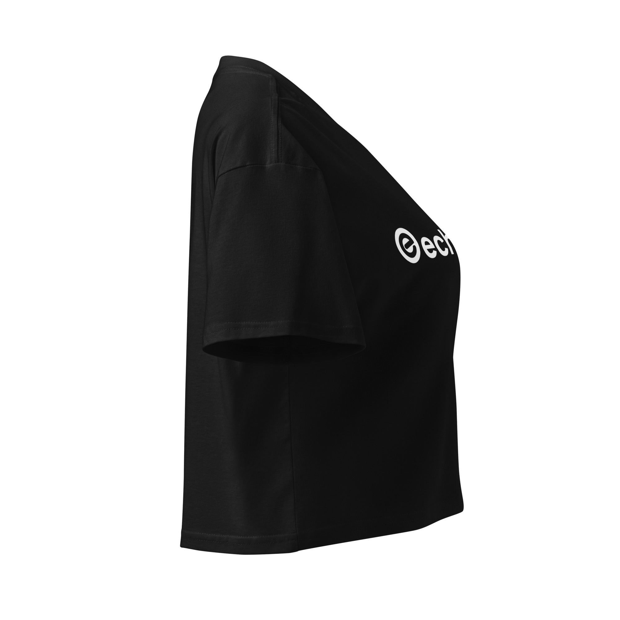 echelon-t-shirt-court-femme-coton-noir-taille-m-crop-tee image 3