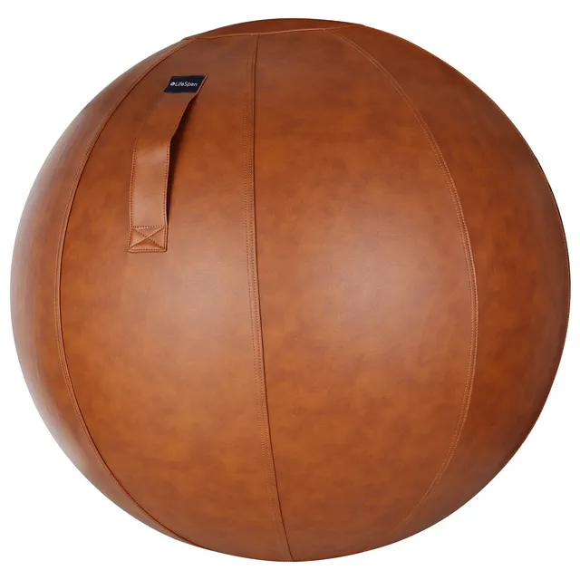 lifespan-yoga-ball-chaise-ballon-gris-25-pouces-gainage image 1