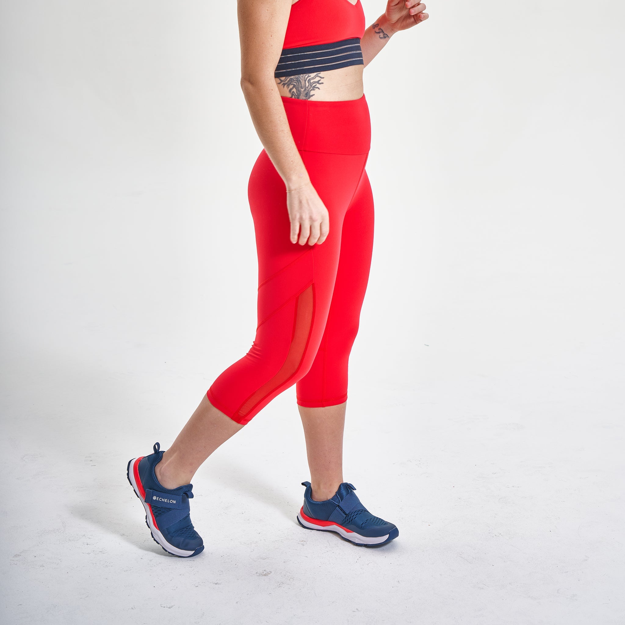 echelon-legging-cropped-mesh-bleu-marine-taille-m image 3