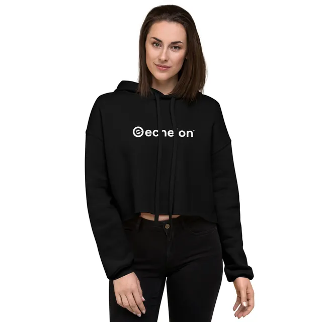 echelon-cropped-hoodie-sweat-noir image 1