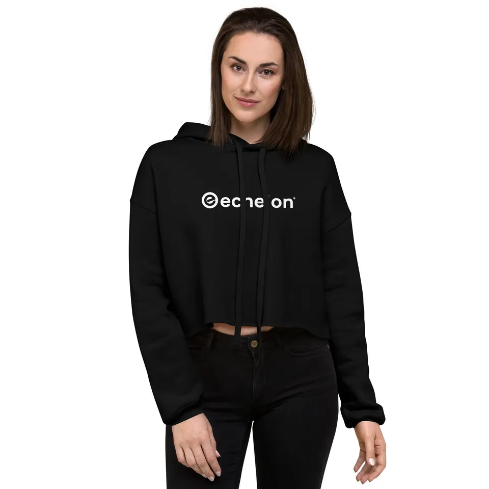 echelon-cropped-hoodie-sweat-noir image 1