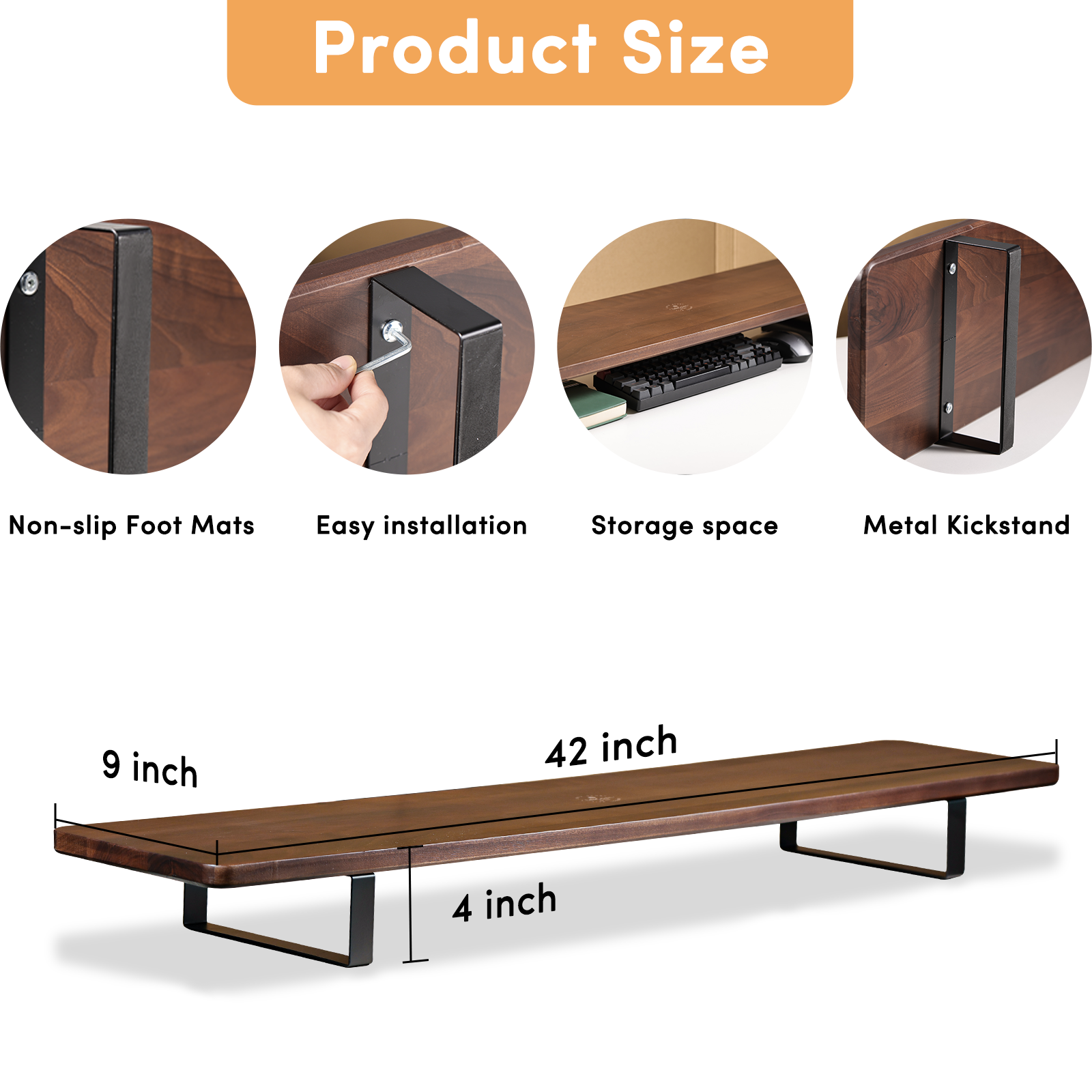 lifespan-desk-shelf-support-double-cran-bois-noyer-130-lbs image 7