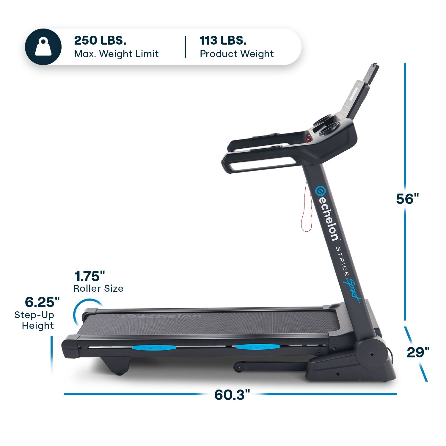 echelon-stride-30-sport-tapis-de-course-pliable-10-mph image 2