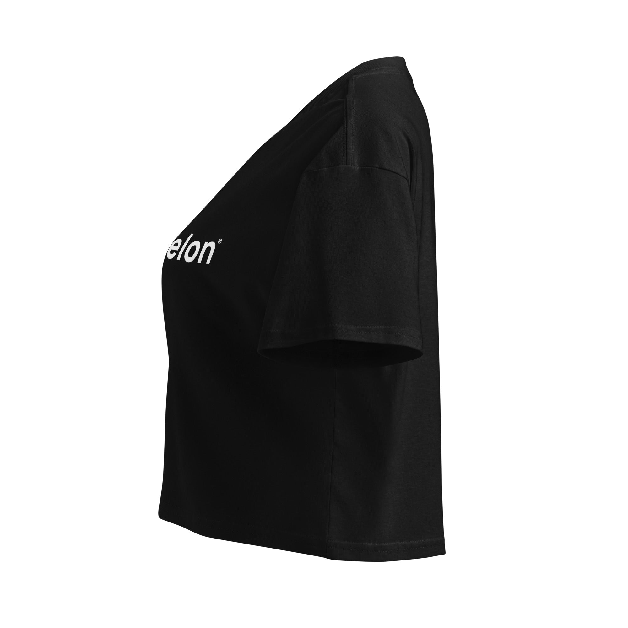 echelon-t-shirt-court-femme-coton-noir-taille-m-crop-tee image 2