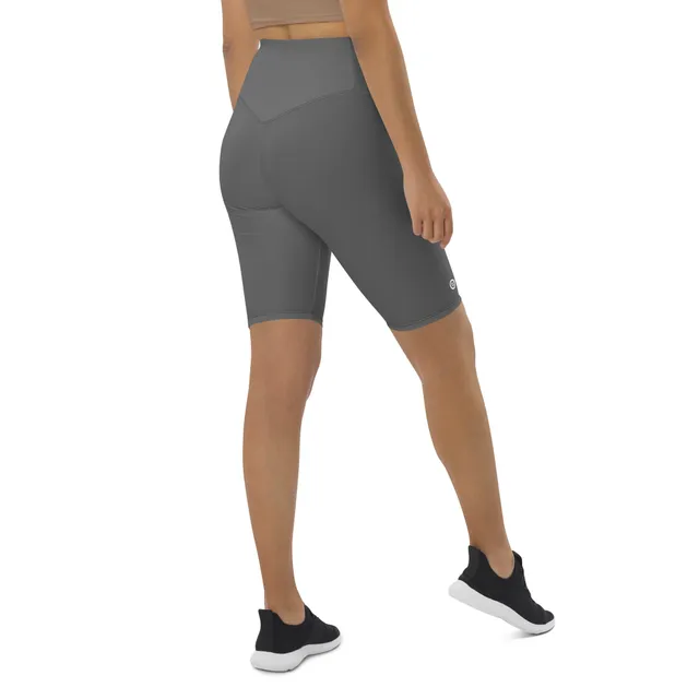 echelon-apparel-womens-biker-shorts-gris-taille-haute-poche image 1