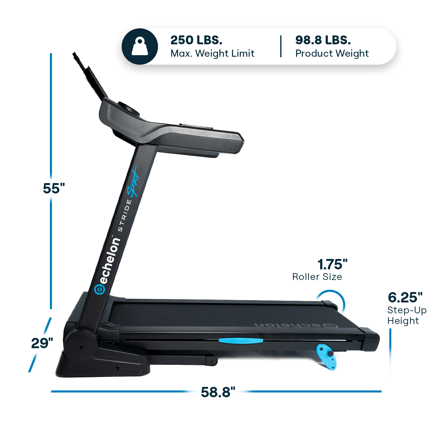 echelon-stride-10-sport-tapis-de-course-maison image 2