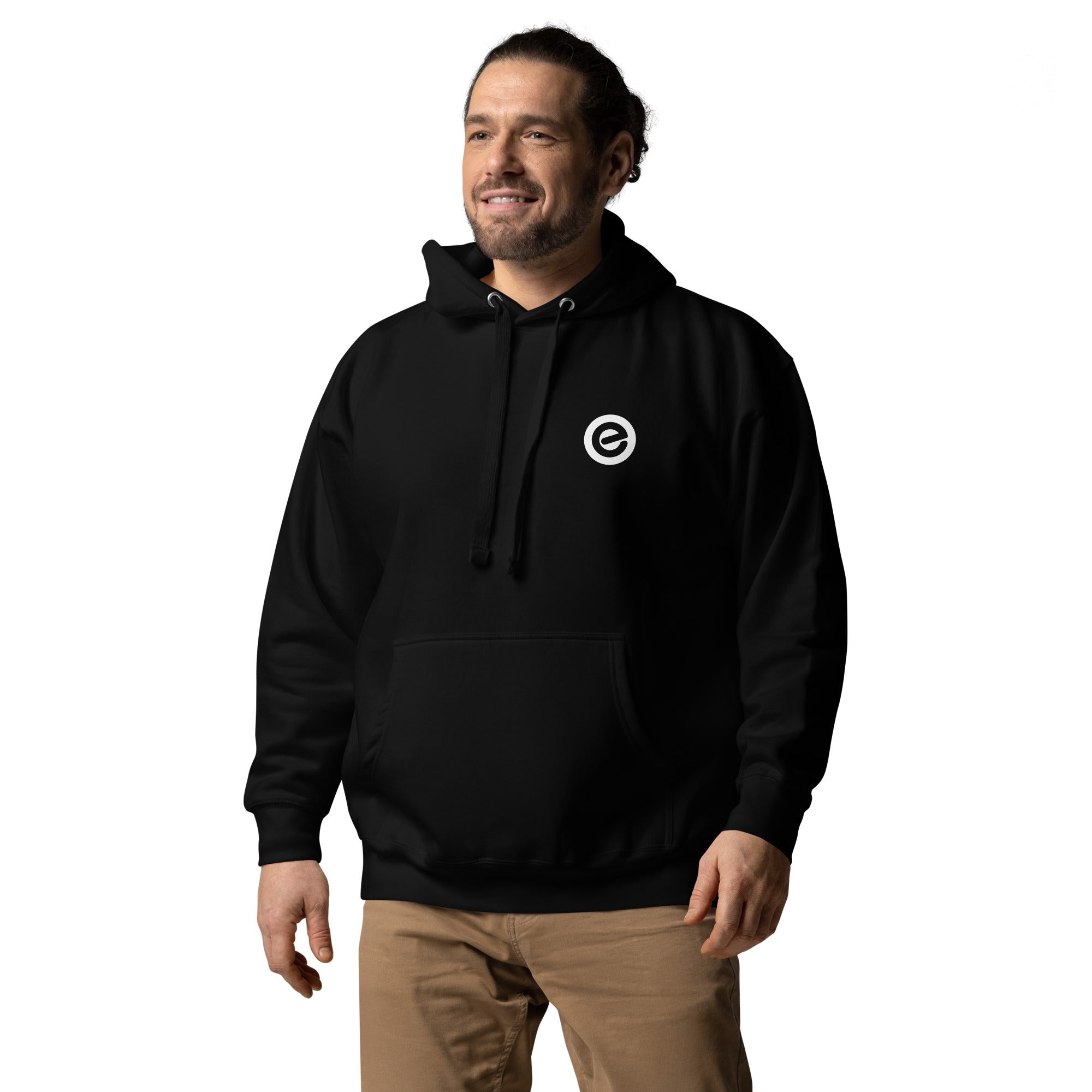 echelon-logo-hoodie-sweat-capuche-noir-coton-poche image 2