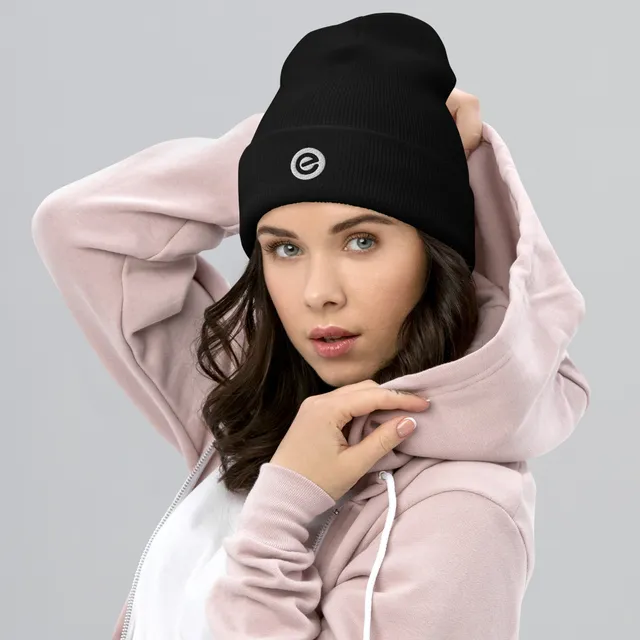 echelon-cuffed-beanie-bonnet-noir-unisexe-acrylique image 1