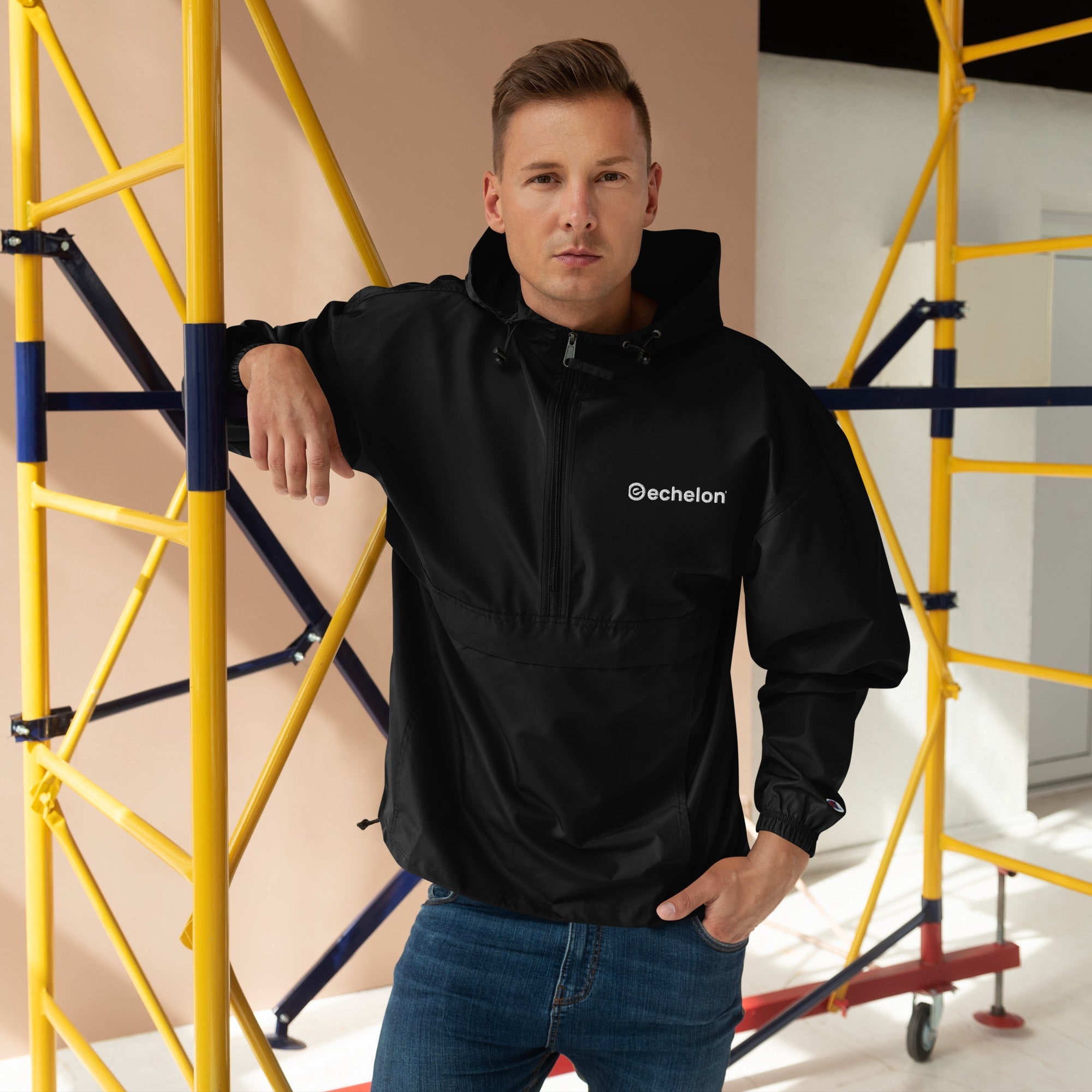 echelon-apparel-lightweight-jacket-veste-l-g-re-capuche-noire image 2