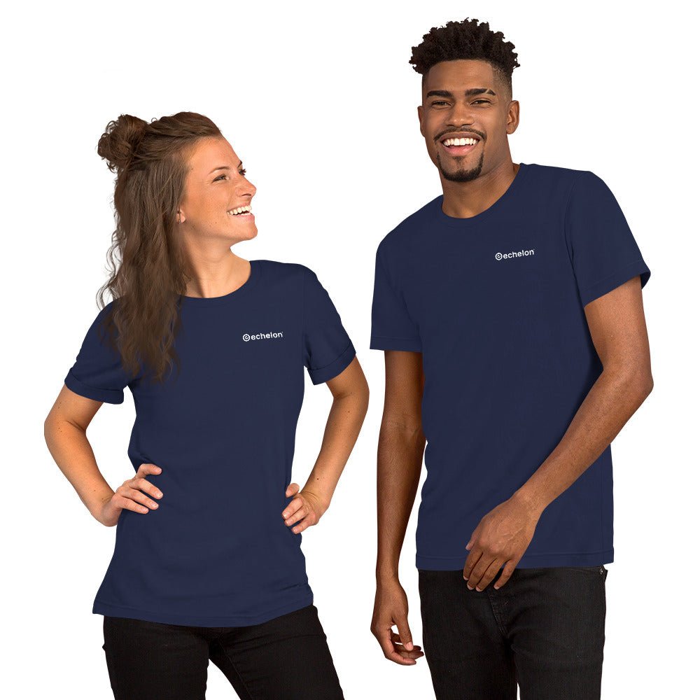 echelon-t-shirt-manches-courtes-coton-marine-100-peign image 2