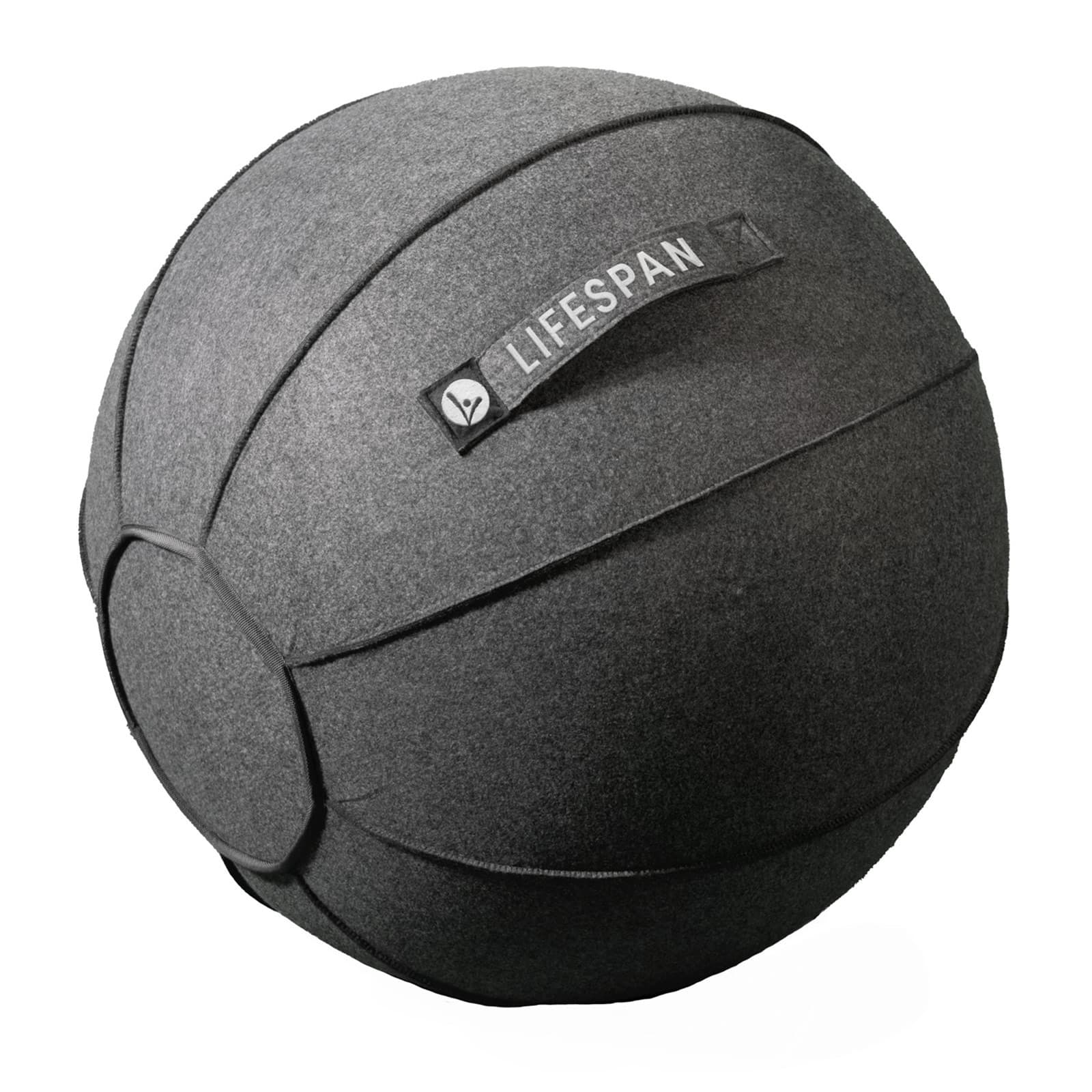 lifespan-yoga-ball-chaise-ballon-gris-25-pouces-gainage image 2