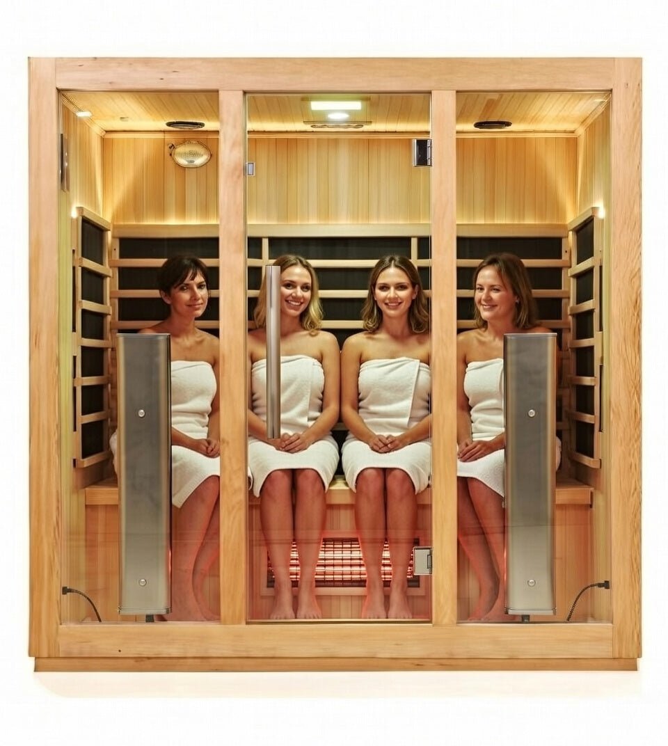 echelon-sauna-infrarouge-4-personnes-verre-tremp-wifi image 2