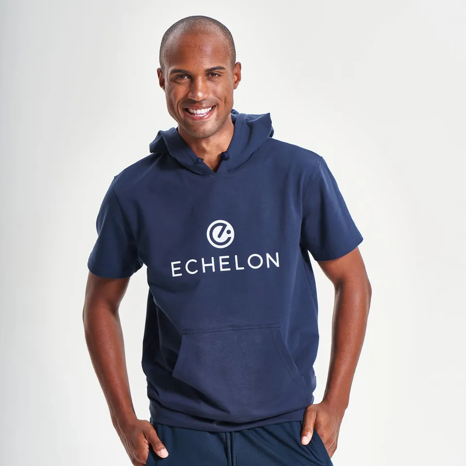 echelon-apparel-hoodie-french-terry-manches-courtes-marine-m image 1